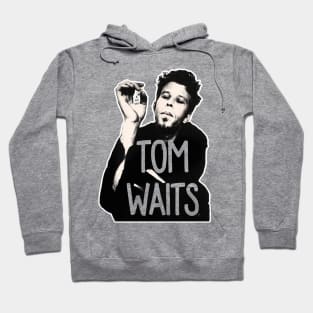 Tom Waits / Retro Styled Fanart Design Hoodie